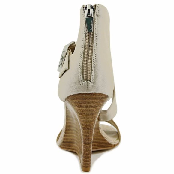 Calvin Klein Marisa Wedge Heels, Size 7.5, Ivory - Picture 3 of 10